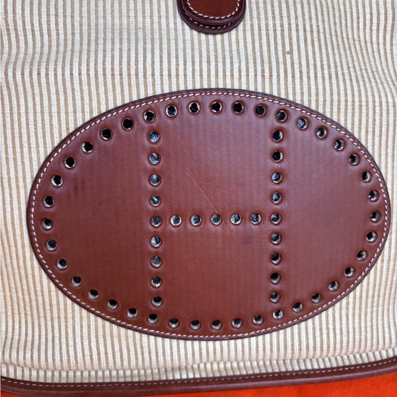 Authentic Hermes Toile Swift Evelyne PM leather brown crossbody bag - Picture 2 of 15